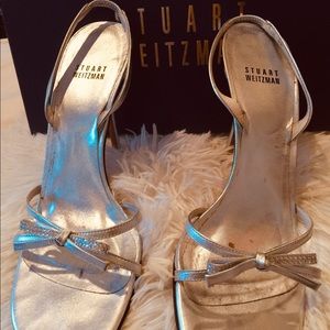 STUART WEITZMAN Silver Sandals